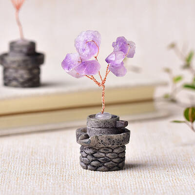 Natural Amethyst Chips Tree Decorations