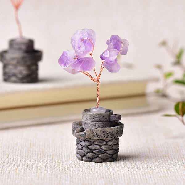 Natural Amethyst Chips Tree Decorations