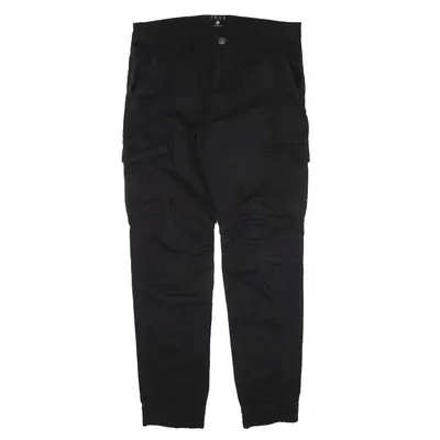 SMOG Cargo Trousers Black Regular Tapered Womens W36 L32