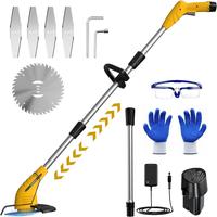 Cordless Grass Trimmer/Edger, Fast Charger Battery Powered Lawn Wacker, Lightweight Electric Lawn Trimmer/Cutter for Gardens,...