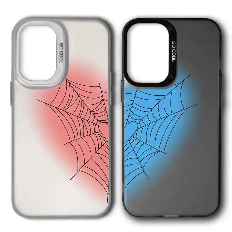 Love Spider Web Phone Cases for iPhone 11-16 Pro Max/ Plus/ Samsung S22-S25 Ultra Protective Case - Shockproof Cover, Couple ...