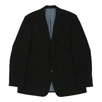 Hugo Boss Pinstripe Blazer - Large Black Wool Blend