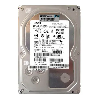702500-001 HP 3TB 6Gb/s SAS 7200 3.5-Inch Hard Drive