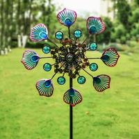 Flower Design Windmill, 1 Count Outdoor Garden Decorative Wind Spinner, Decorative Windmill for Yard Lawn Patio Garden, Summe...