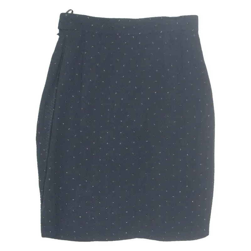 ANITA SOMMER Womens Pencil Skirt Black Knee Length Polka Dot S