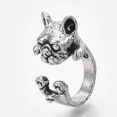 Alloy Puppy Cuff Finger Rings