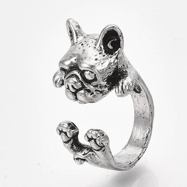 Alloy Puppy Cuff Finger Rings