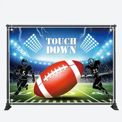 Touch Down Rugby Field Light Sports Party Backdrop - Aperturee