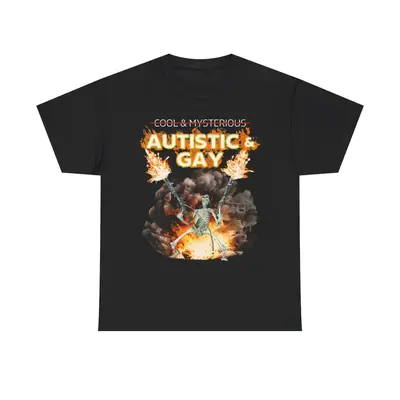 Autistic and Gay Skeleton Explosion, Unhinged, Cursed TShirt, Skeleton Autism Meme Shirt, Hard Inappropriate Tee autism shirt...