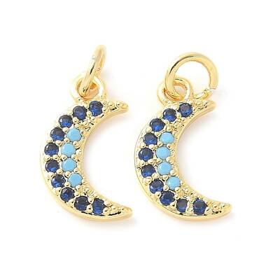 Brass Micro Pave Cubic Zirconia Pendants