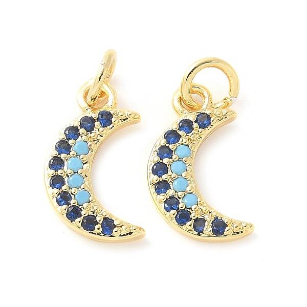 Brass Micro Pave Cubic Zirconia Pendants