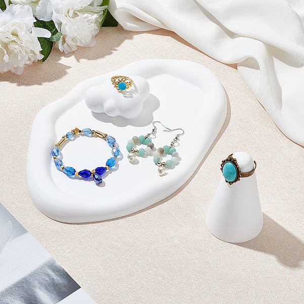 3Pcs 3 Style Gesso Jewelry Plate