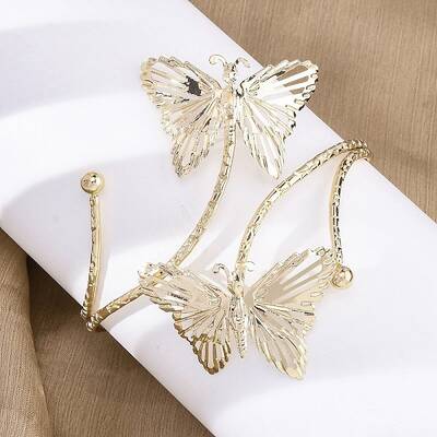 Butterfly Alloy Arm Cuff Bangles for Girl Women