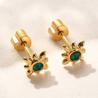 Ion Plating(IP) 304 Stainless Steel Stud Earrings