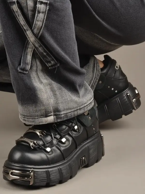 Shoes for Women, Punk Fashion Lace Up Platform Sneakers, Casual Comfortable Shoes for Daily Wear, Perfect for Students and Ou...