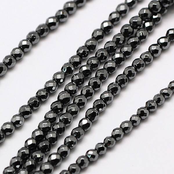 Non-magnetic Synthetic Hematite Bead Strands