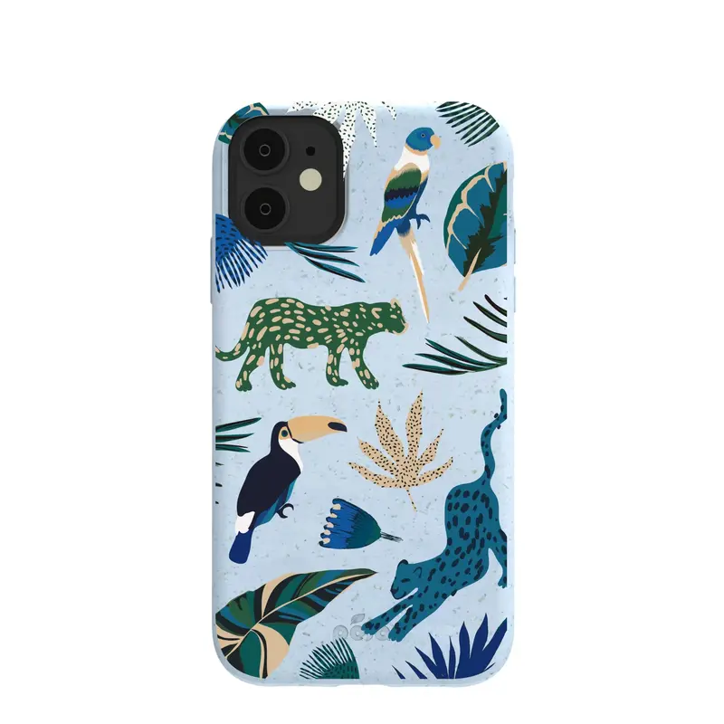 Powder Blue Tropical Rainforest iPhone 11 Case