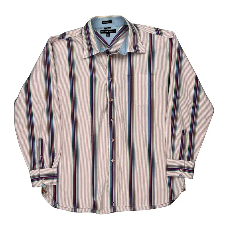 Tommy Hilfiger Striped Shirt - XL Multicoloured Cotton