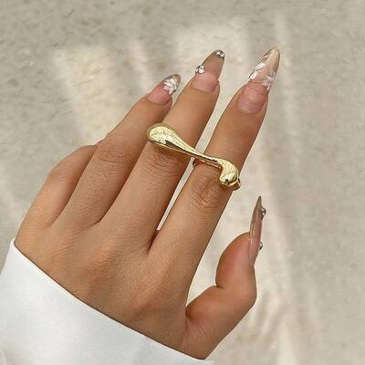Alloy Open Cuff Rings for Women
