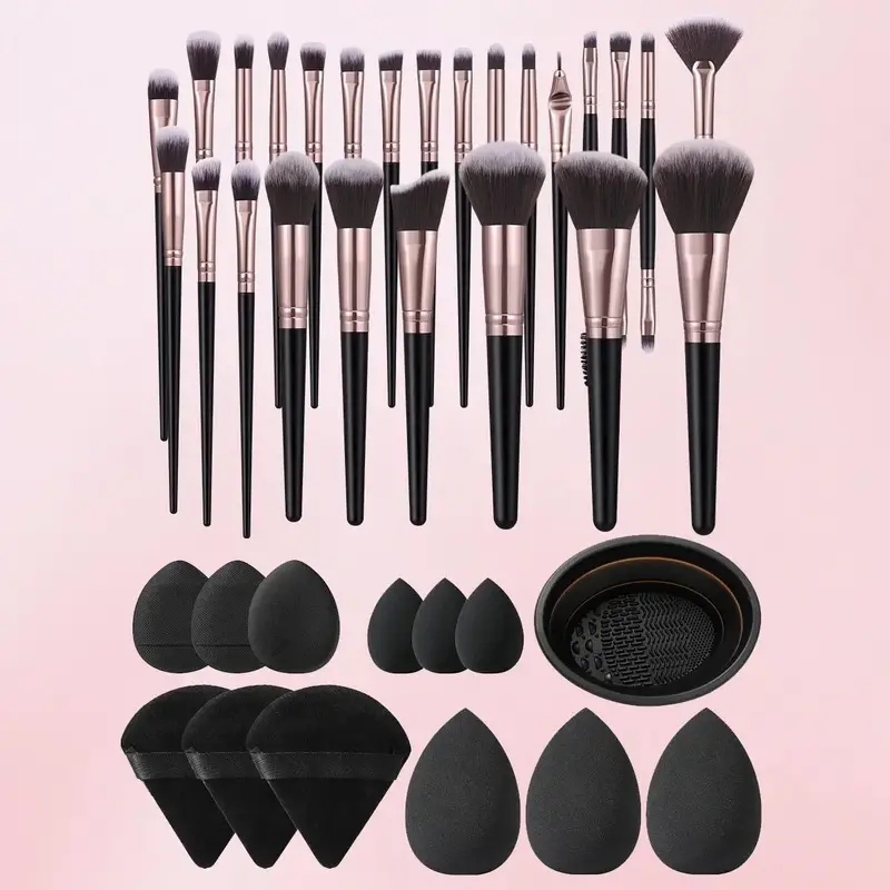 Makeup Tool Set, 38pcs/set Makeup Sponges & Puffs Makeup Tool, Soft for Applying Foundation, Concealer, Blush, Powder, Cosmet...