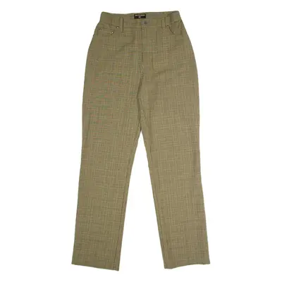 OUTRAGE Houndstooth Check Womens Trousers Beige Straight 90s W26 L30