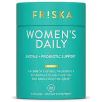 Friska Women's Daily Supplement 3-in-1 Gut Health with Digestive Enzymes, Probiotics, and Key Nutrients for Women