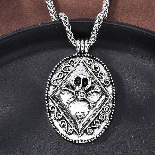 Tibetan Style Zinc Alloy Viking Pendant Necklaces