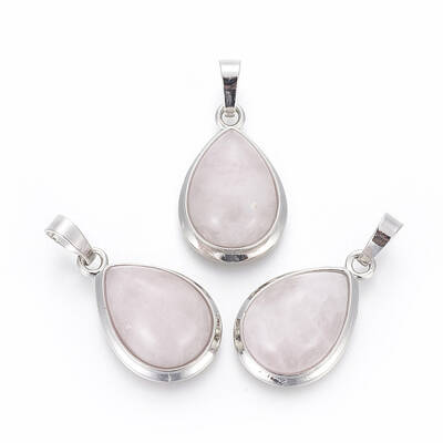 Natural Rose Quartz Pendants