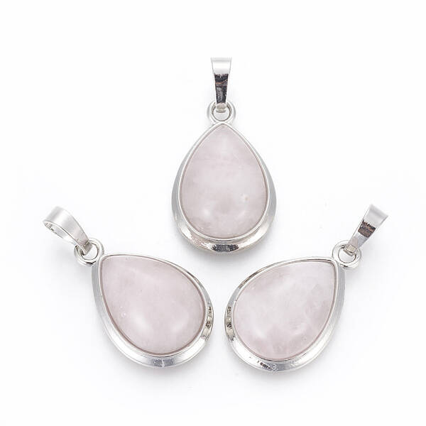 Natural Rose Quartz Pendants