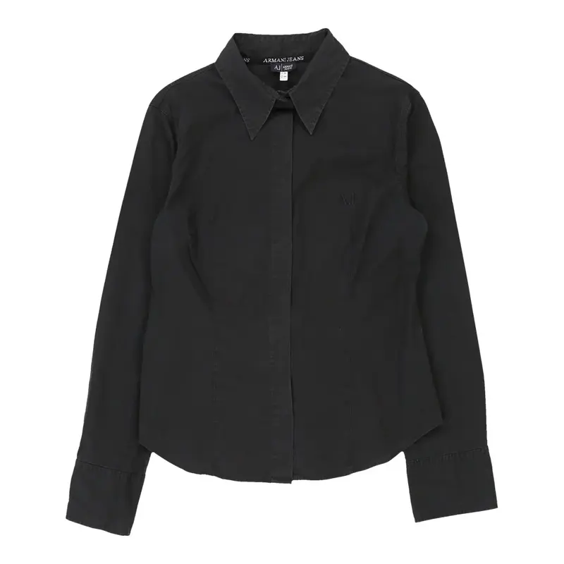 Armani Jeans Shirt - Large Black Cotton | Size: large