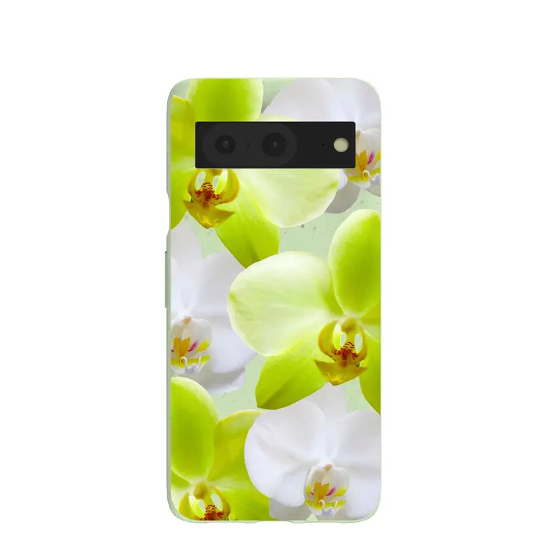 Sage Green Orchid Blooms Google Pixel 8 Case