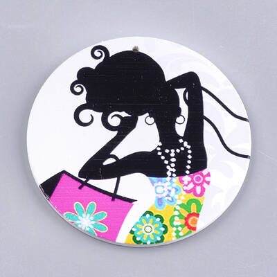 Printed Wooden Big Pendants