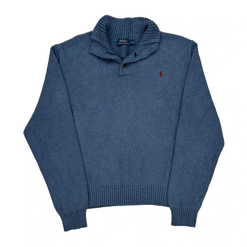 Polo Ralph Lauren Jumper - XL Blue Cotton