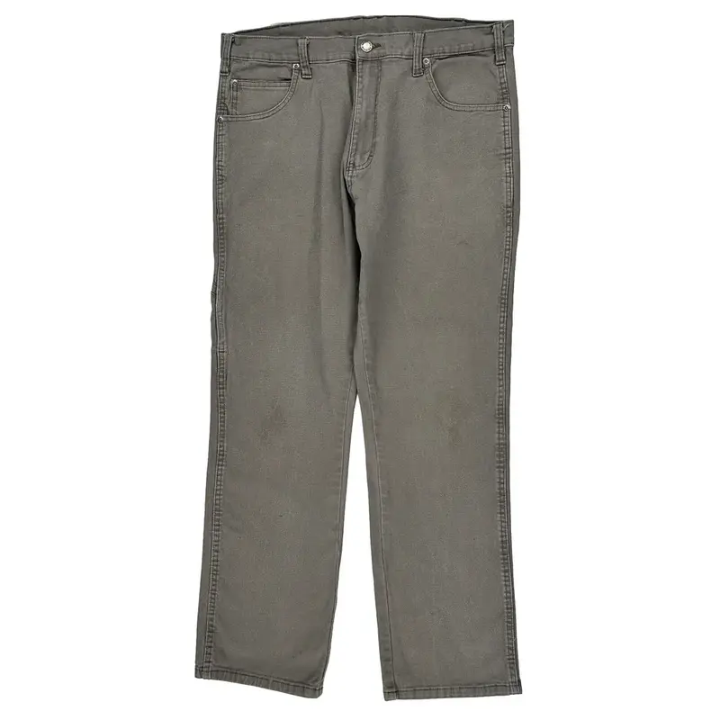 Dickies Slim Fit Trousers - 32W 29L Grey Cotton