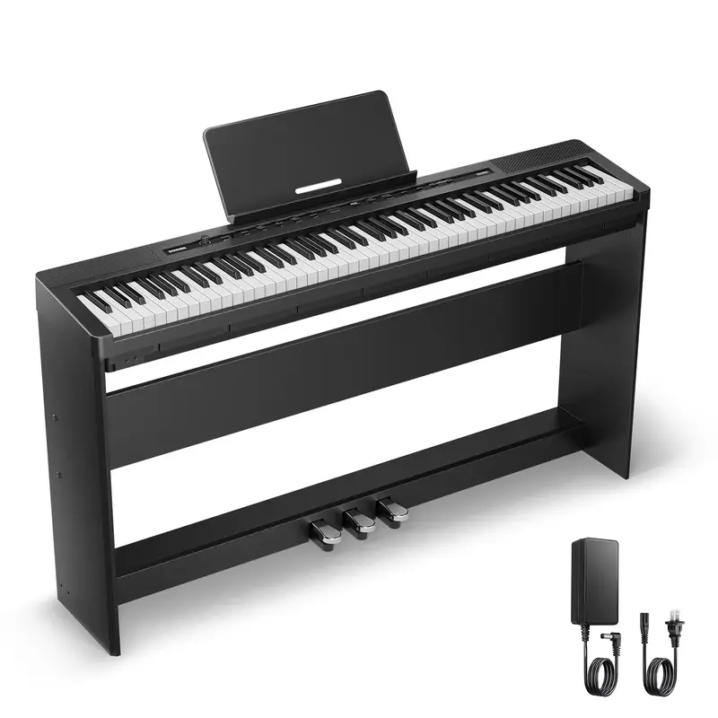 Donner DEP-16 88 Key Weighted Portable Digital Piano for Beginner - Piano with Stand / Only Piano