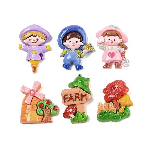 Field\n Theme Resin Cabochons
