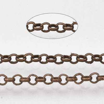 Soldered Brass Coated Iron Rolo Chains