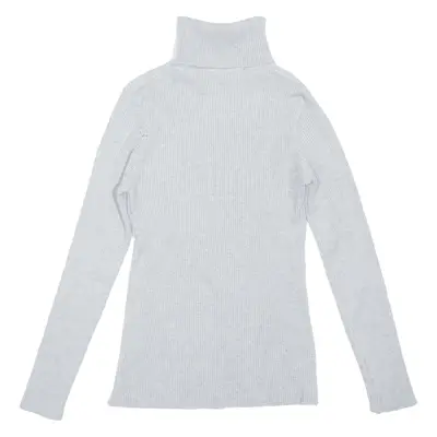 Jumper Grey Tight Knit High Neck Womens XS