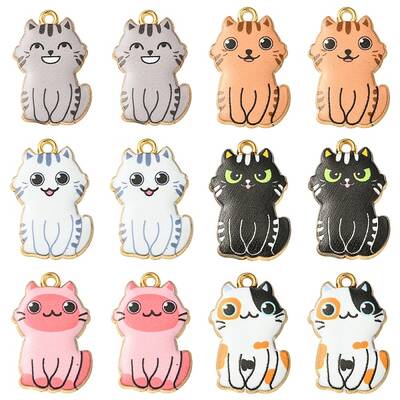 10Pcs Rack Plating Alloy Enamel Pendants