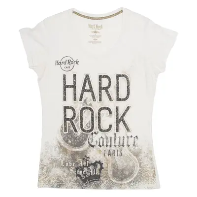 HARD ROCK CAFE Paris Womens T-Shirt Beige L