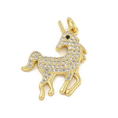Brass Micro Pave Cubic Zirconia Pendants