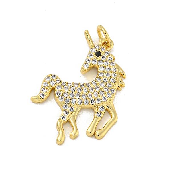 Brass Micro Pave Cubic Zirconia Pendants