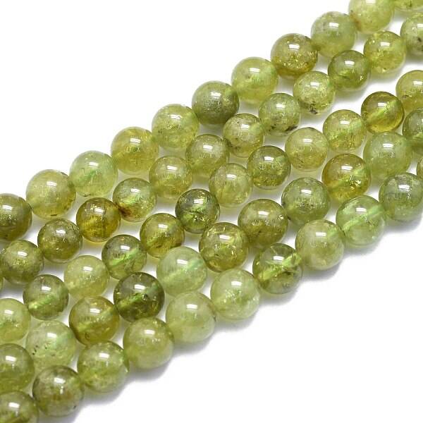 Natural Green Garnet Beads Strands