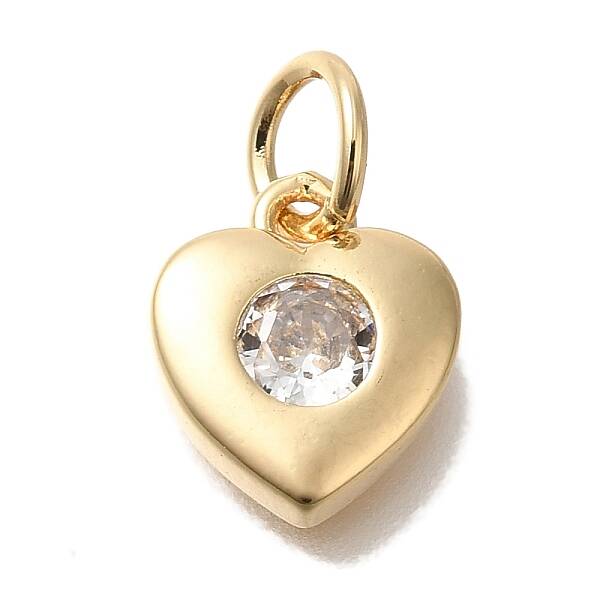 Brass Micro Pave Cubic Zirconia Pendants