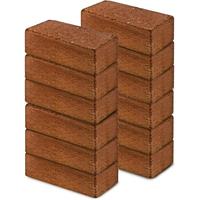 Fertazin Premium Coco Peat Bricks - Pack of 12, 18 lbs Total