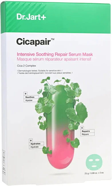 Dr. Jart+ Cicapair Maschera Viso Lenitiva E Idratante (Maschera Siero Riparatrice Lenitiva Intensiva) 5 X 25 G