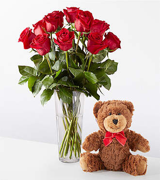 Tango In Paris Bouquet and Bear Set