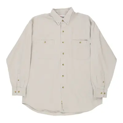 Chase Authentics Nascar Shirt - Large Beige Cotton