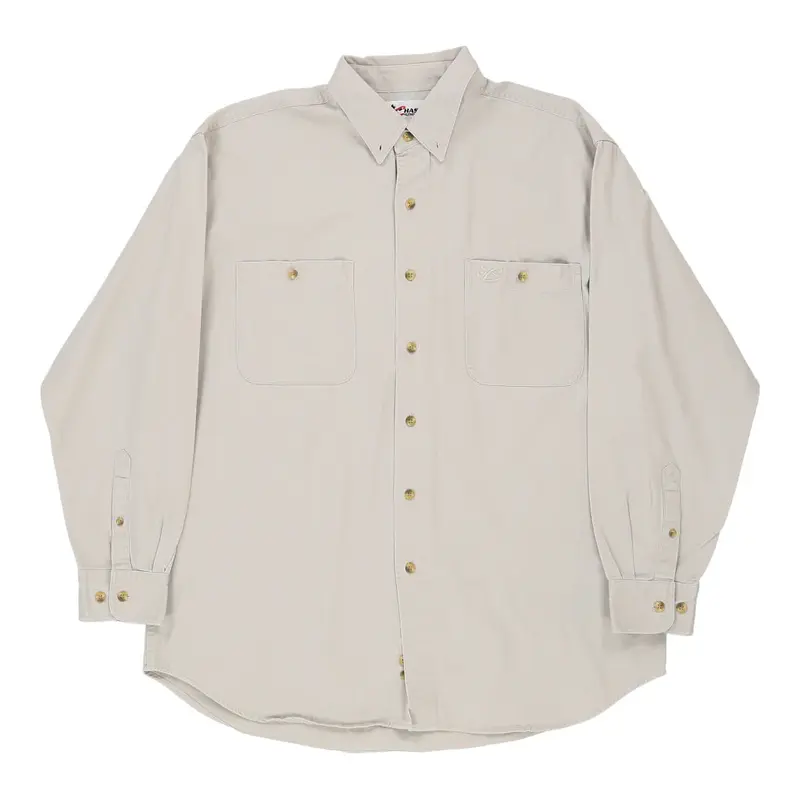 Chase Authentics Nascar Shirt - Large Beige Cotton