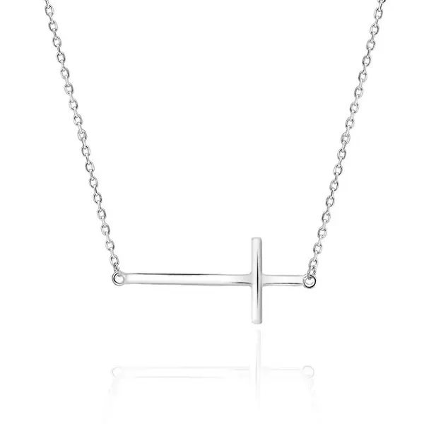 Beneto Timeless Silver Necklace with Cross AGS230/47